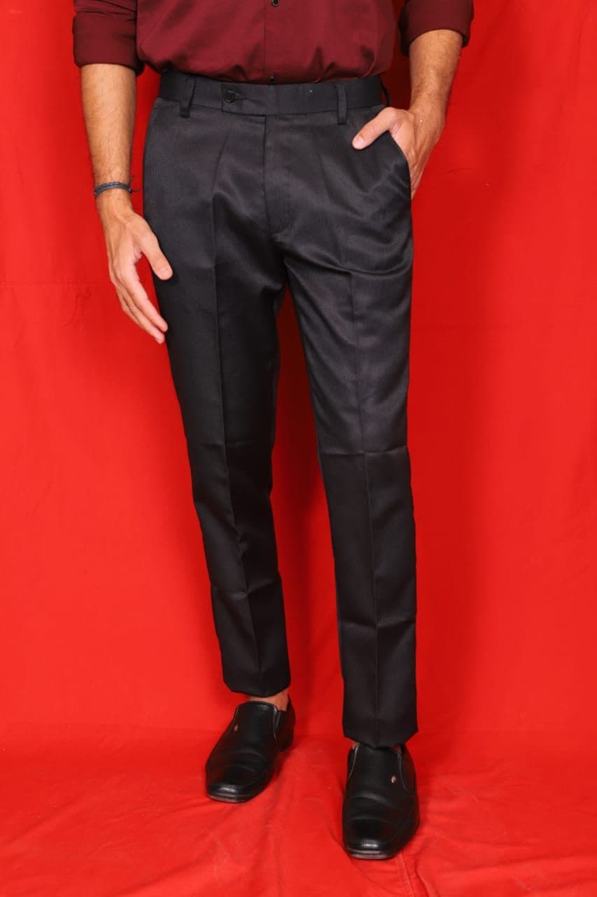 Pleated Formal Trouser — Black